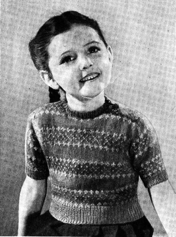 Ladies & Girls Fair Isle Jumper, Cardigan, Hat, Scarf and Gloves Set, Ladies 34" Bust, 3ply, 50s Knitting Pattern, Bestway 78