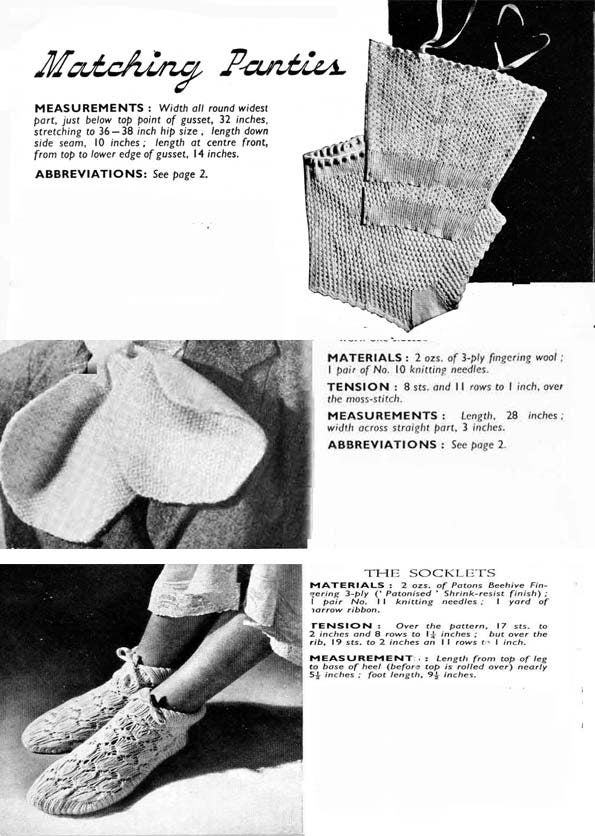 Two Ounce Woollies, Stash Buster, 2ply, 3ply & 4ply, 50s Knitting Pattern, Bestway 116