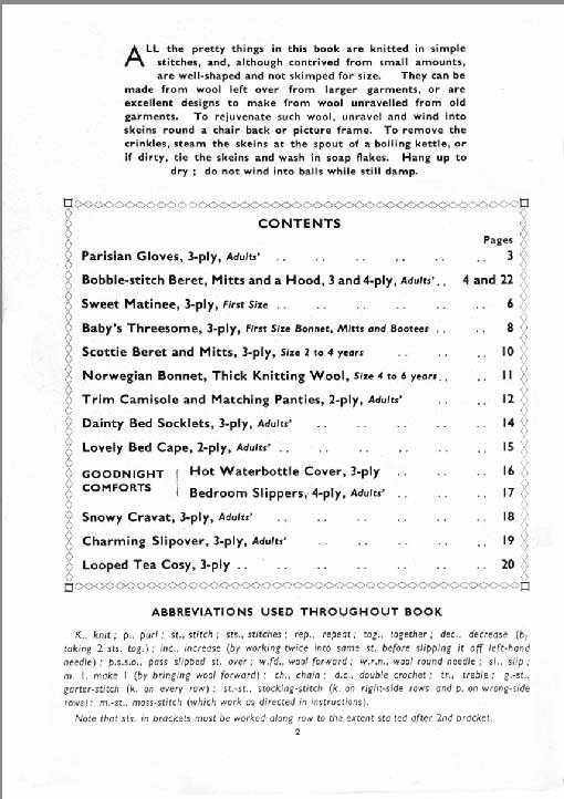 Two Ounce Woollies, Stash Buster, 2ply, 3ply & 4ply, 50s Knitting Pattern, Bestway 116