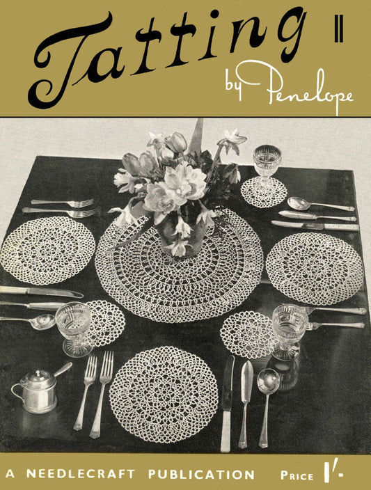 Tatting Pattern, Learn Tatting Tutorials, and Patterns 50s, Penelope 11