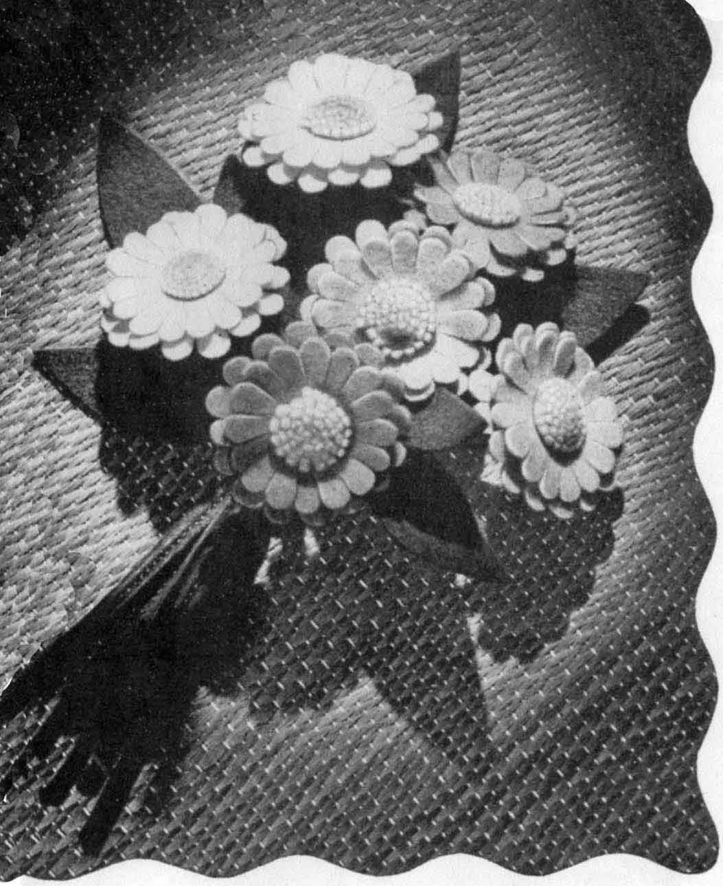 Felt Flowers from Dryad, 40s Sewing Pattern for Felt Flowers, Dryad 128