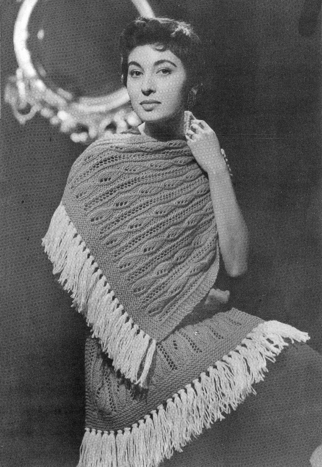 Ladies Jumper, Cardigan and Stole, 34"-36" Bust, DK, 60s Knitting Pattern, P&B 425