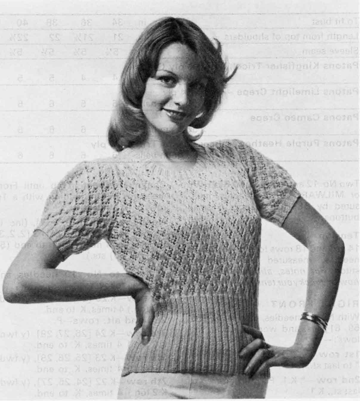 11 Ladies Holiday Knits, Cardigan, Sun-Top, Tunic, Stole, Jumper, 32"-40", 70s Knitting Pattern & Crochet Pattern, Patons 3011
