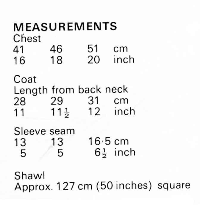 Baby Coat and Shawl, 4ply, 70s Knitting Pattern, Richard Poppleton 1844