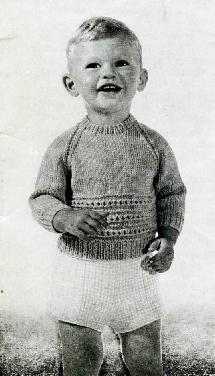 Toddler Cardigan, Jersey / Jumper, 6 months - 2 years, DK, 60s Knitting Pattern, P&B 1278