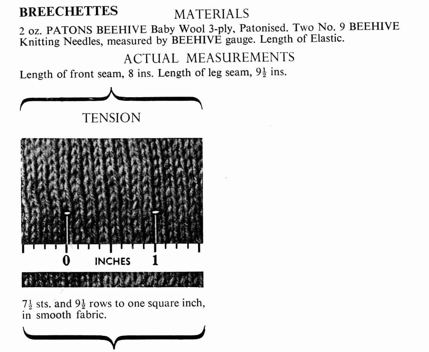 Baby / Babies Pram Set - Cardigan and Breeches, 9-12 months, 3ply, 50s Knitting Pattern, P&B 366