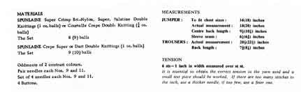 Baby Romper & Jumper, 16" and 18" Chest, DK, 60s Knitting Pattern, Harmony 132