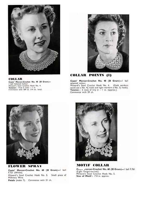 Ladies Charming Dress Accessories, 50s Crochet Pattern, Coats 247
