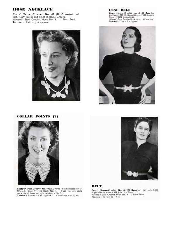 Ladies Charming Dress Accessories, 50s Crochet Pattern, Coats 247