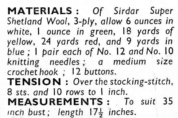 Ladies Tyrolean Jumper with Fare Isle Panels, 35" Bust, 3ply, 40s Knitting Pattern, Bestway 1511