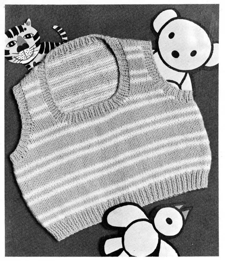 Children's Tank Tops in 2 Styles, 18"-23" Chest, 4ply, 80s Knitting Pattern, Patons 2355