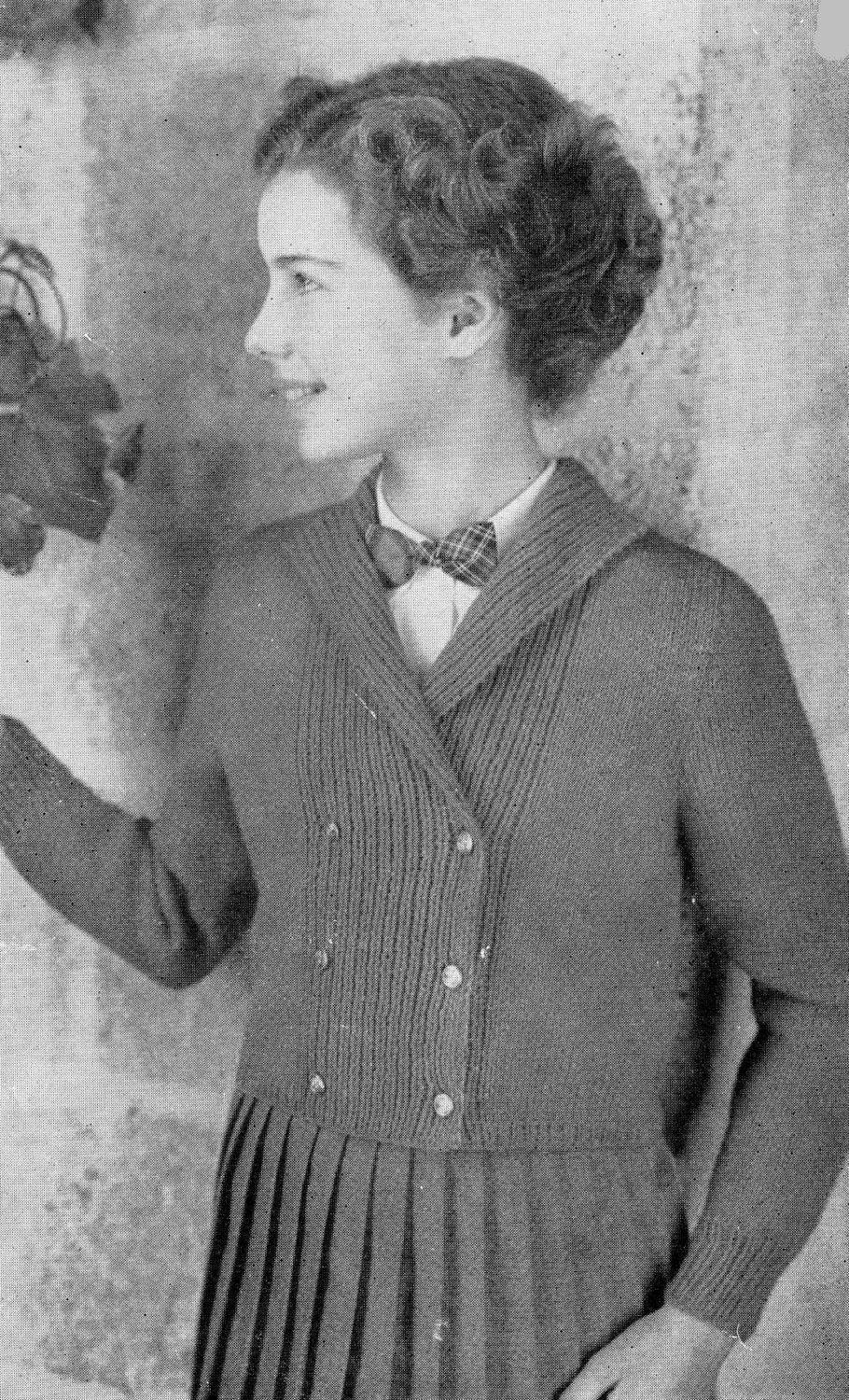 Girls 2 Styles of Cardigan and a Jumper, 28"-34" Chest, DK, 50s Knitting Pattern, P&B 428