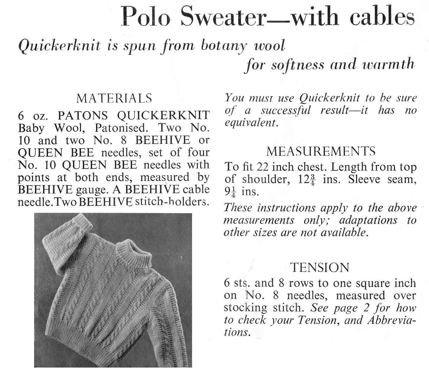 Boys Reefer Cardigan 24"-26" Chest, Sweater / Jumper 22" Chest, Tank Top 22" Chest, 4ply, 60s Knitting Pattern, P&B 442