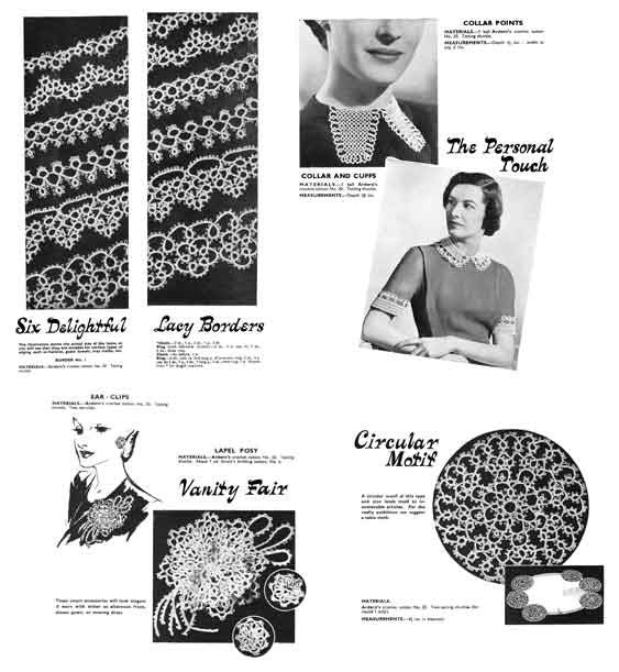 Tatting Pattern, Learn Tatting Tutorials, and Patterns 50s, Penelope 11