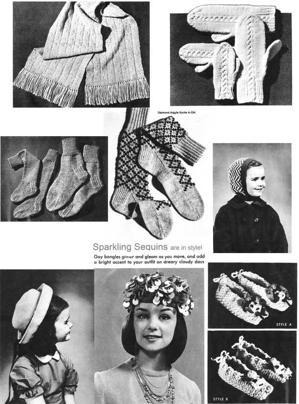 Easy Knitting Pattern and Crochet Pattern, Ladies & Mens Hats, Mitts, Socks, Slippers and much more 60s, Coats and Clarks 135