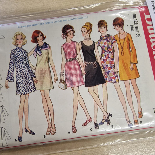 Vintage Ladies 70s Dress (Modern size 12) Sewing Pattern Butterick 5769