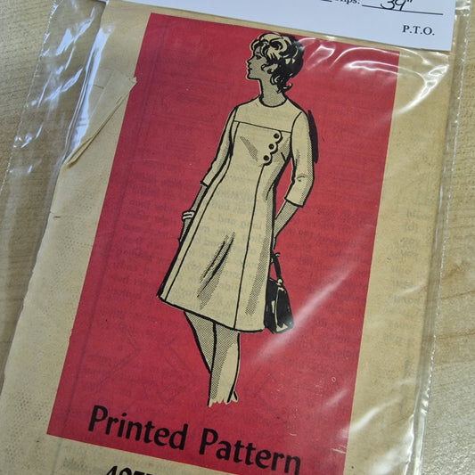 Vintage Ladies 70s Dress (size 14) Sewing Pattern Mail Order 4977
