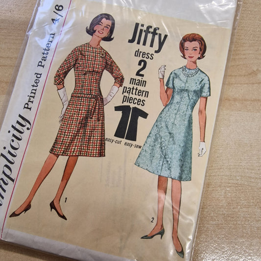 Vintage Ladies 60s Jiffy Dress (size 12) Sewing Pattern Simplicity 5066
