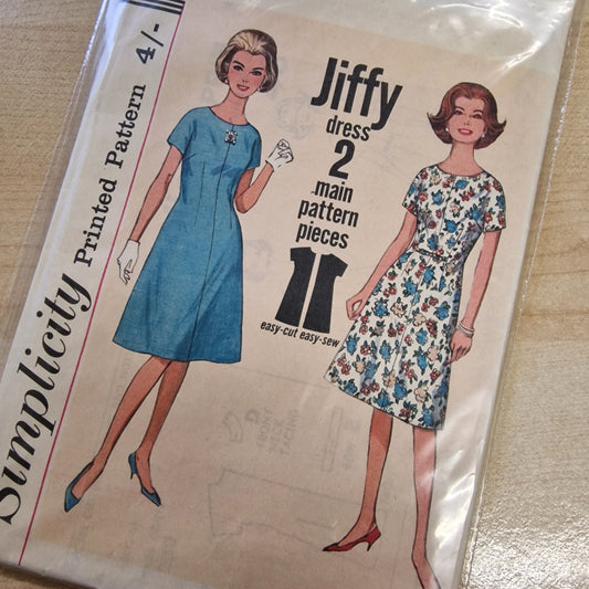 Vintage Ladies 60s Dress (size 12) Sewing Pattern Simplicity 4818