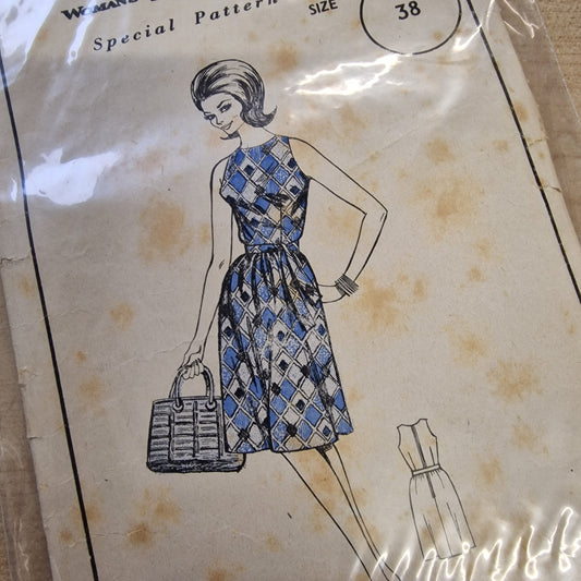Vintage Ladies 60s Dress (size 16) Sewing Pattern Woman's Realm L86