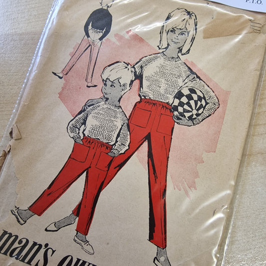 Vintage Childrens 60s Trousers (size 2) Sewing Pattern Woman's Own 5012