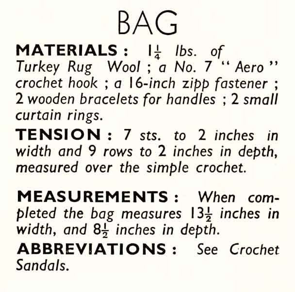 Ladies Beach Wear, Sandals, Bag and Slippers, Chunky, 40s Crochet Pattern, Bestway 1209