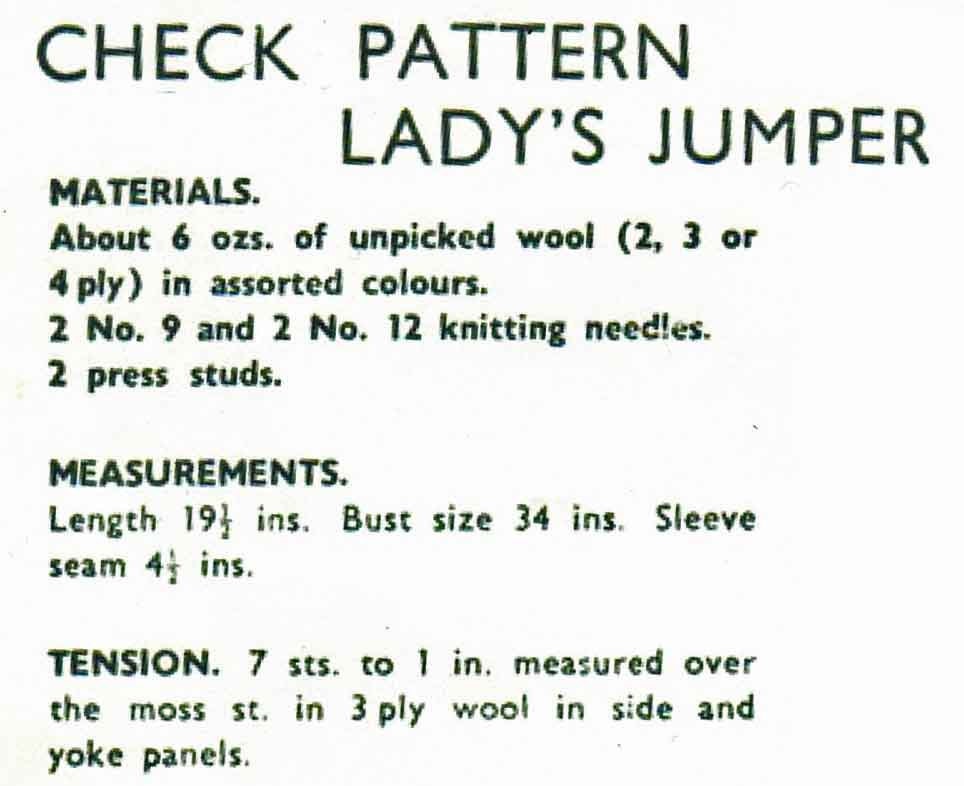 Ladies Jumper 34" Bust, 3 ply, Economy Recycle Your Unpicked Wool & Save Coupons, WW2 40s Knitting Pattern, Homecraft 312