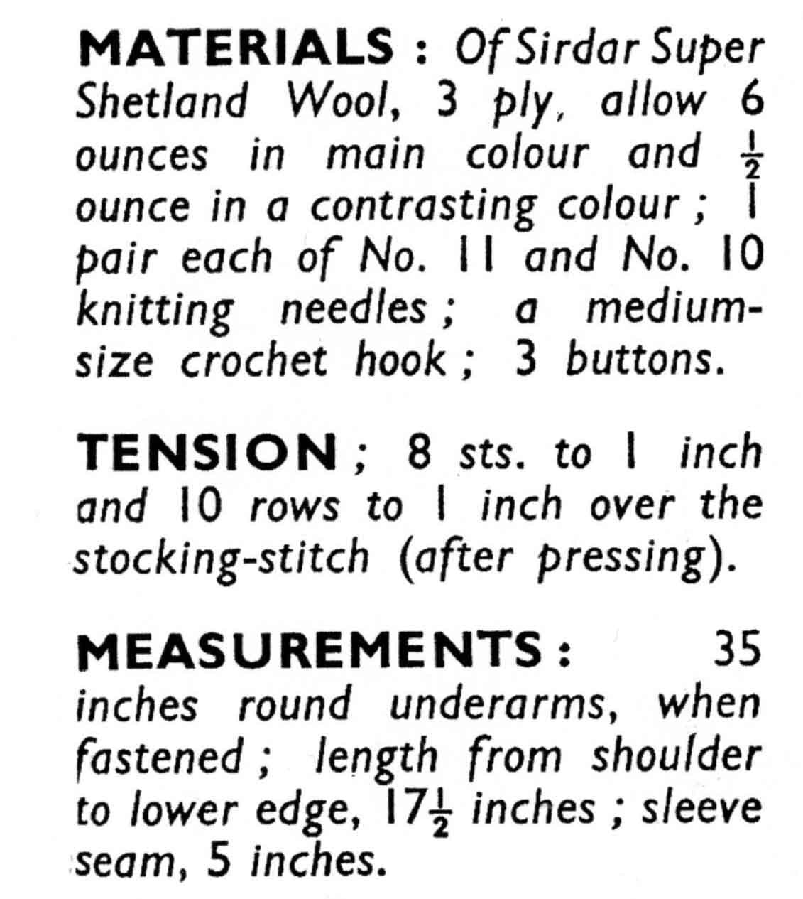 Ladies Trim Jacket / Cardigan, 35" Bust, 3ply, 40s Knitting Pattern, Bestway 1536